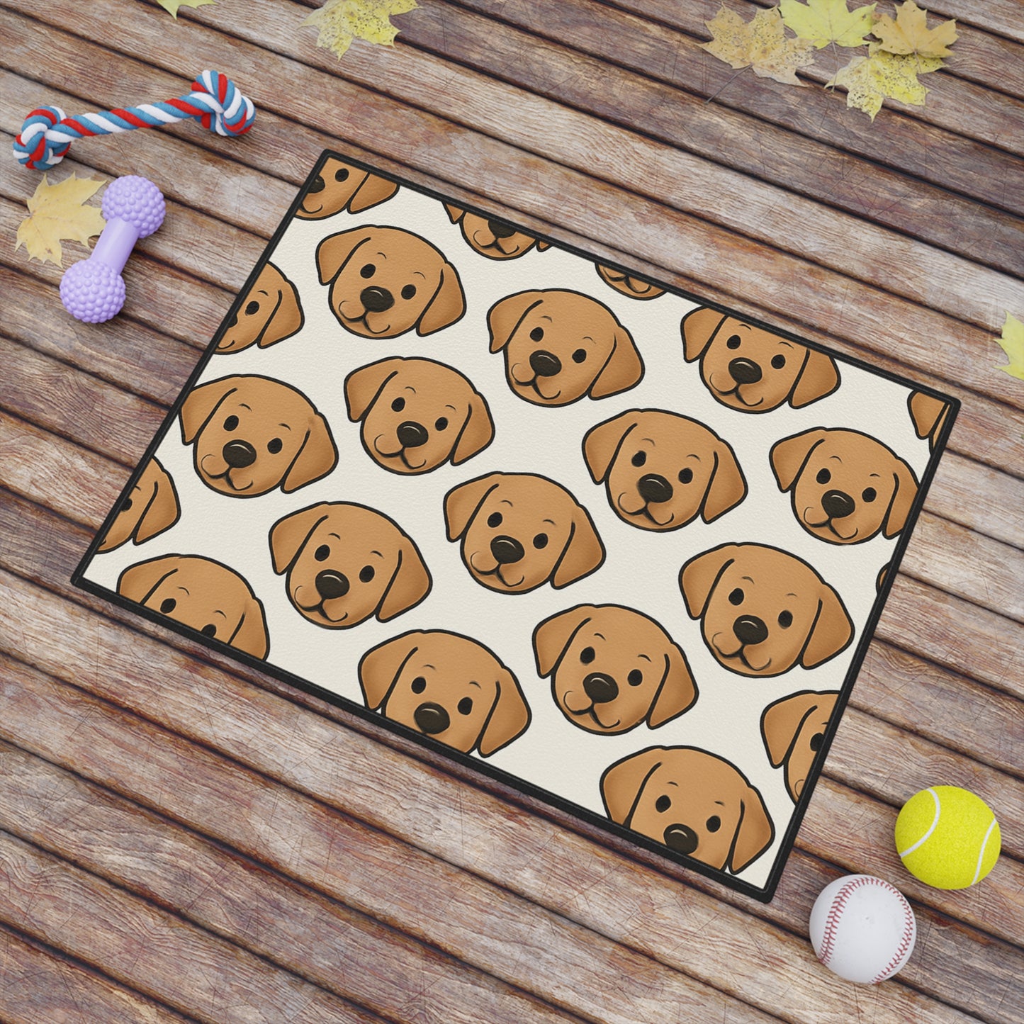 Cute Dog Faces Pet Mat - 18" x 24" Waterproof Dog Bed Pad