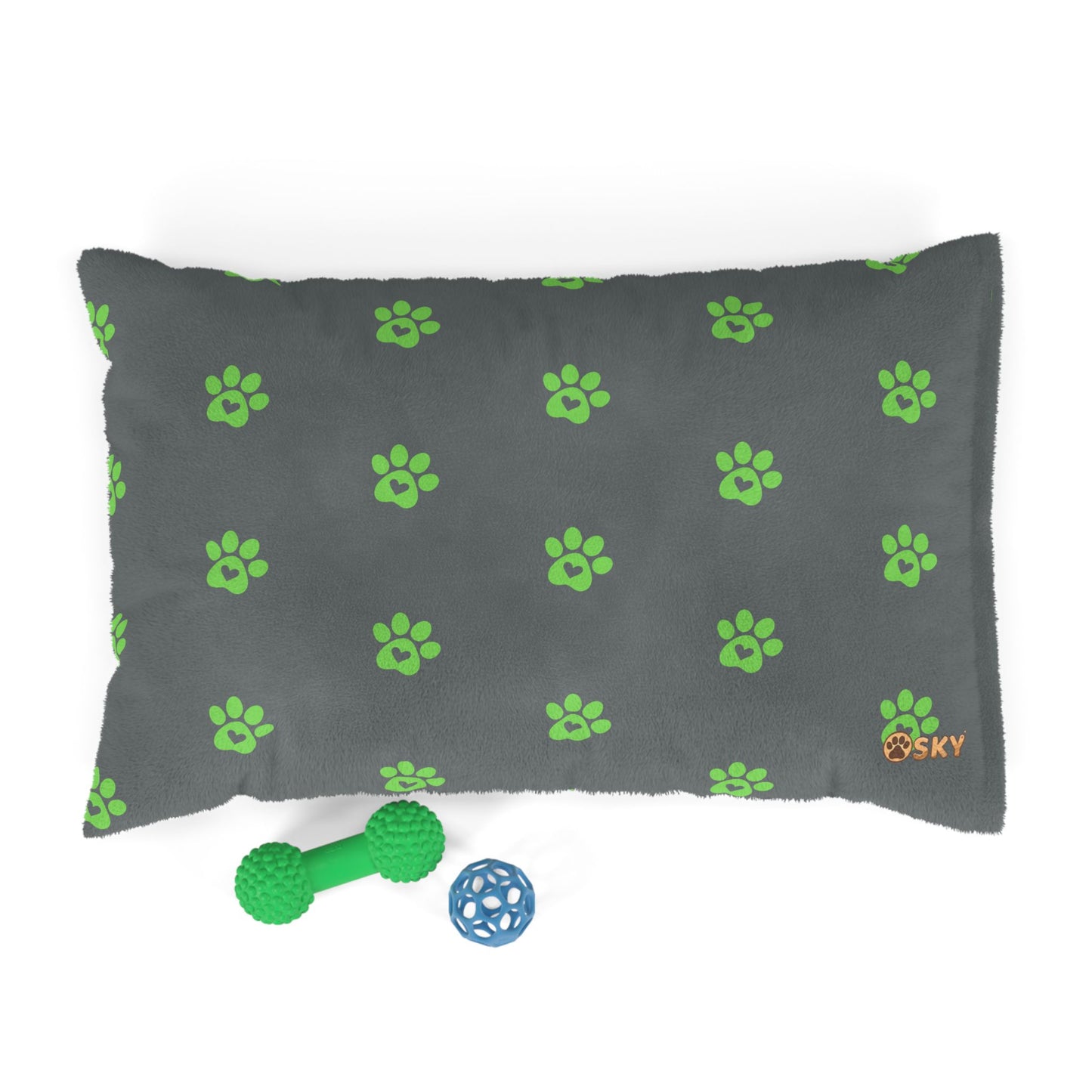 Cozy Pet Bed with Paw Prints - Perfect for Romantic Pet Lovers
