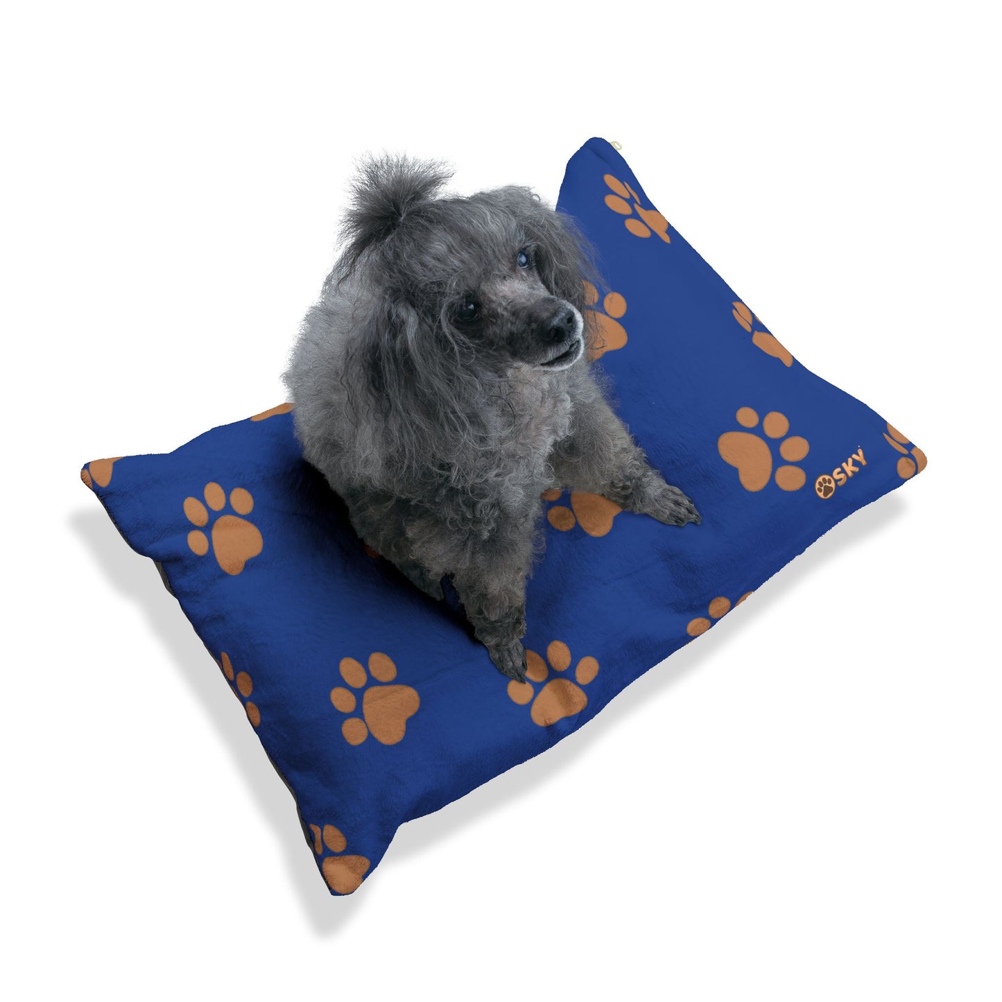 Cozy Pet Bed with Paw Print Design - Comfortable Dog & Cat Cushion for Pets